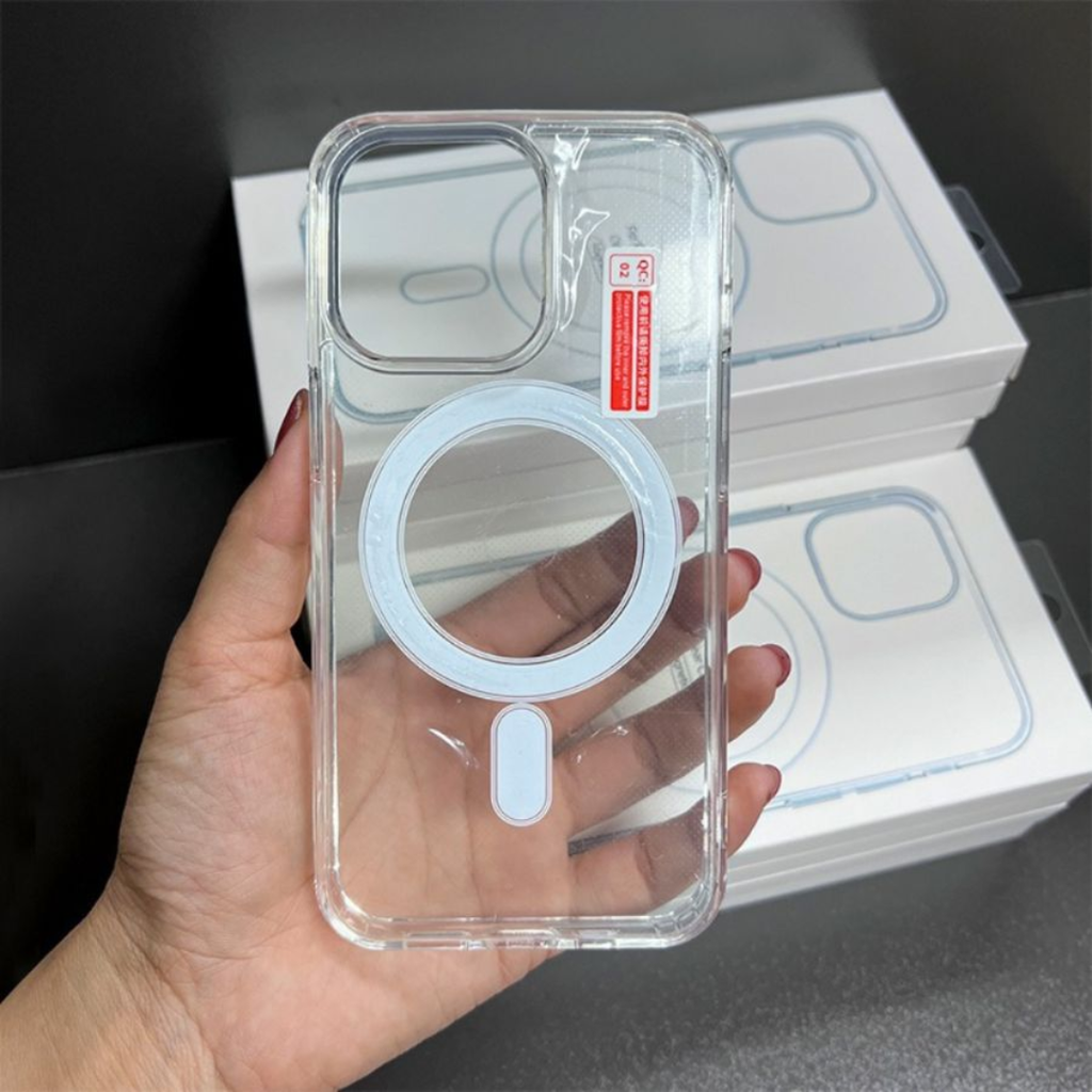 Case MagSafe Transparente iPhone - Protección Reforzada Anti-Impactos