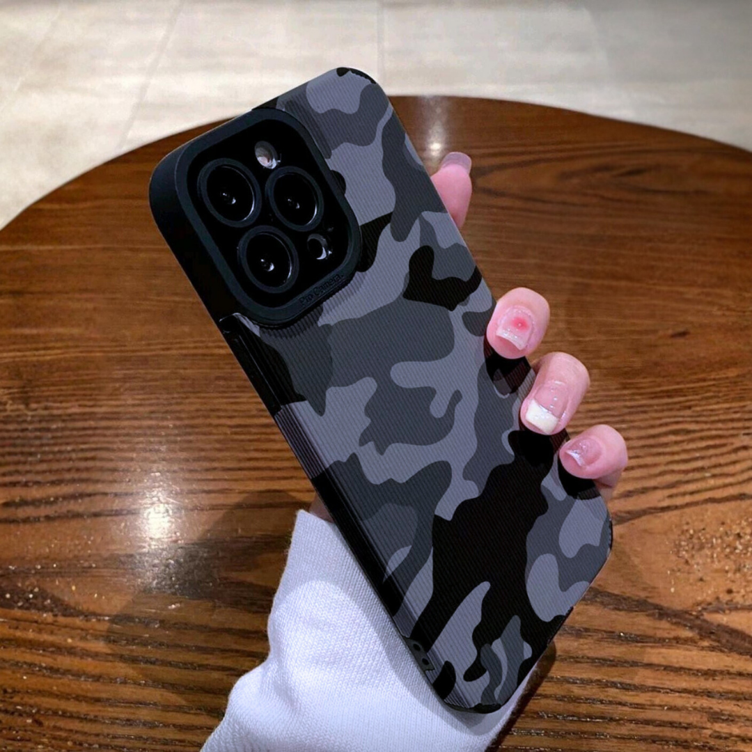 Case compatible para iPhone 14 Pro Max | Diseño Militar Urban Camo en Tonos Grises