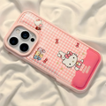 Protector Acolchado Hello Kitty & Friends | Estampa Gingham Rosa | Estilo Kawaii