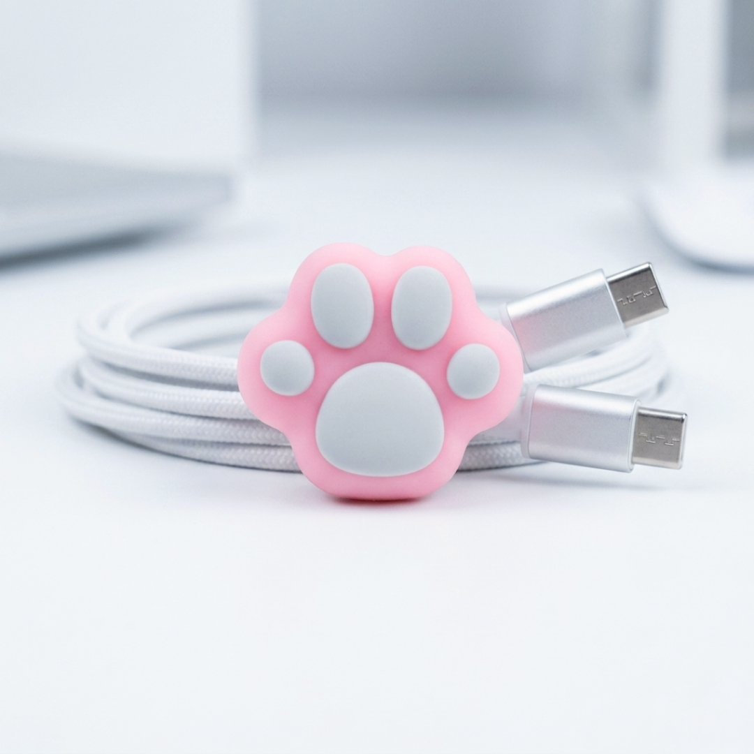 Protector de Cable de Silicona - Diseño "Soft Paw" (Huellita)