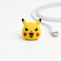 Protector de Cable de Silicona - Diseño Criatura Eléctrica Amarilla