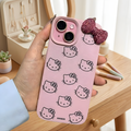 Case Pink Kitten con Lazo de Cristal – Estética Kawaii Premium