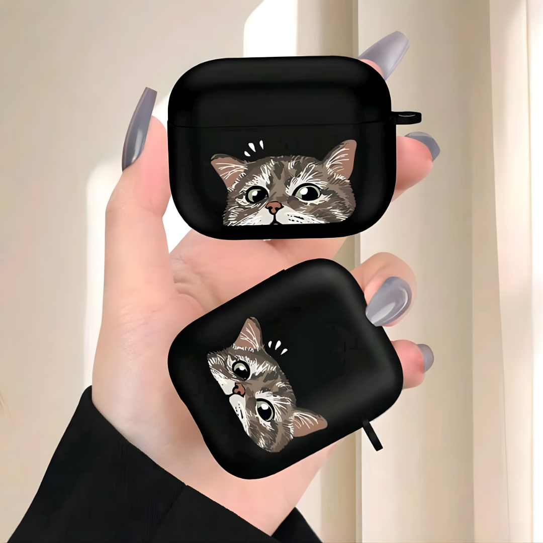 ¡Miau! Funda "Curious Cat" – El Guardián más Tierno para tus AirPods