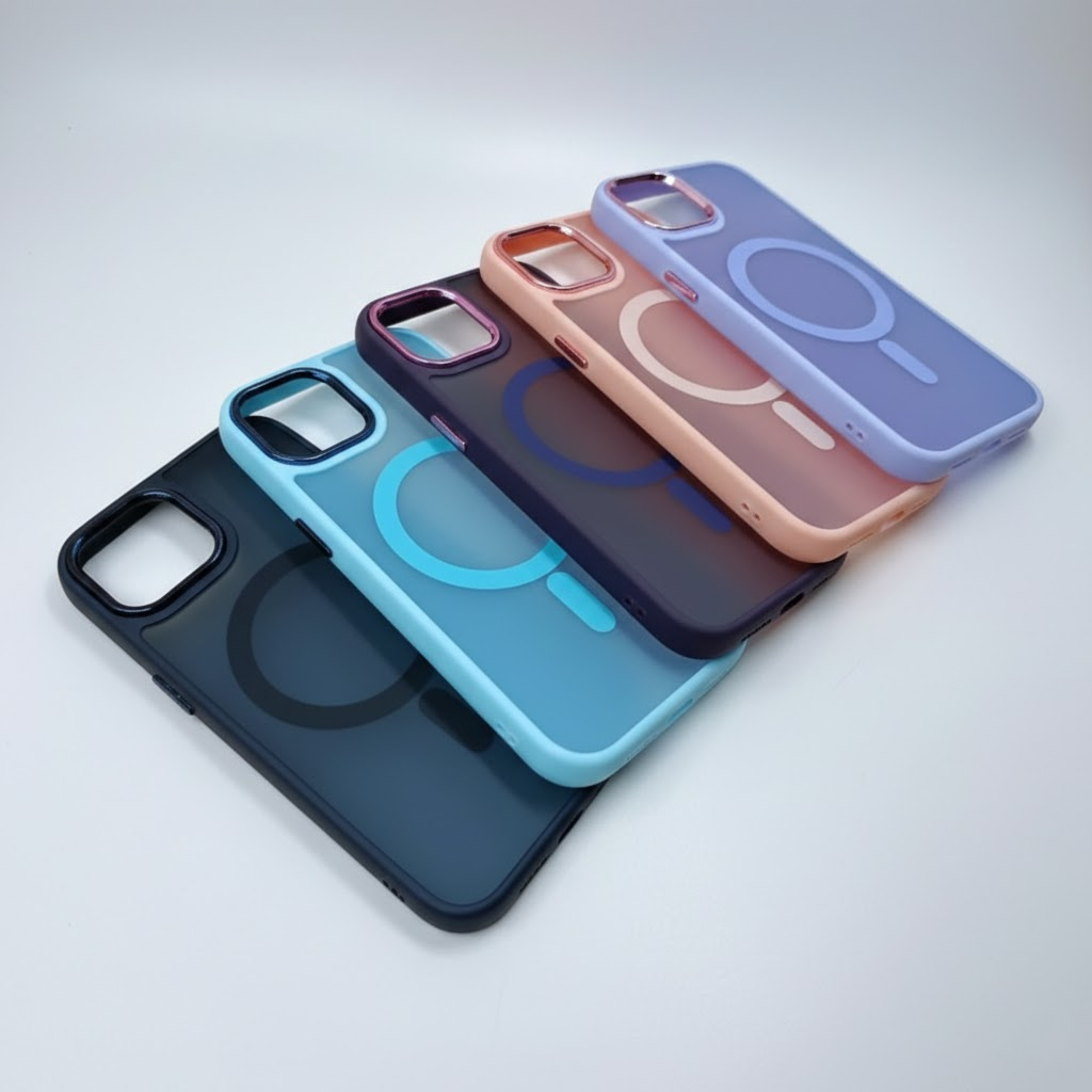 Funda Protectora Ultra-Slim Color Melon Translúcido con Carga Magnética Integrada – Compatible con iPhone
